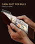 Typecase Mens Wallet Card Holder for Tracker: Leather Smart Wallet for Men Compatible with Apple Tracker, RFID Blocking, Slim, Minimalist - 9-14 Card Capacity | ID Window | Cash Slot